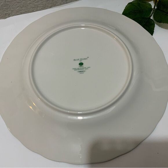 New Nikko tableware blue peony dot ceramic dinner plate 10 1/2” G10 - Picture 2 of 6